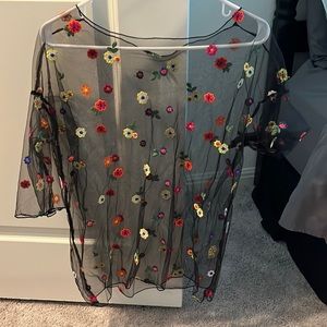 Mesh flower shirt
